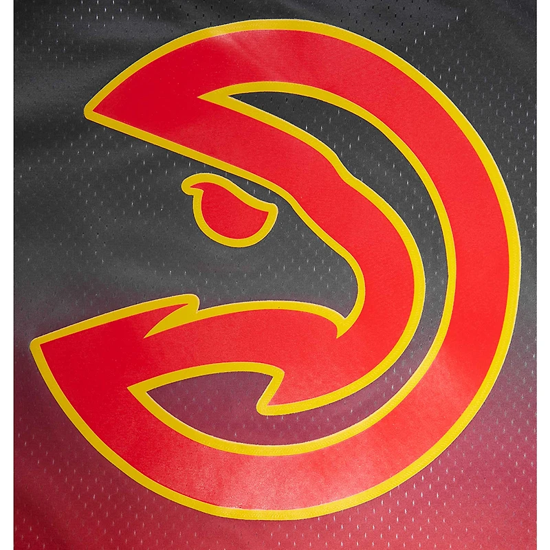Men's Post Trae Young Black/Red Atlanta Hawks Ombre Name & Number T-Shirt