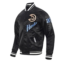 Veste à boutons-pression en satin Pro Standard pour homme Atlanta Hawks City Edition 2024/25 noire