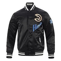 Veste à boutons-pression en satin Pro Standard pour homme Atlanta Hawks City Edition 2024/25 noire