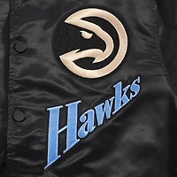 Veste à boutons-pression en satin Pro Standard pour homme Atlanta Hawks City Edition 2024/25 noire