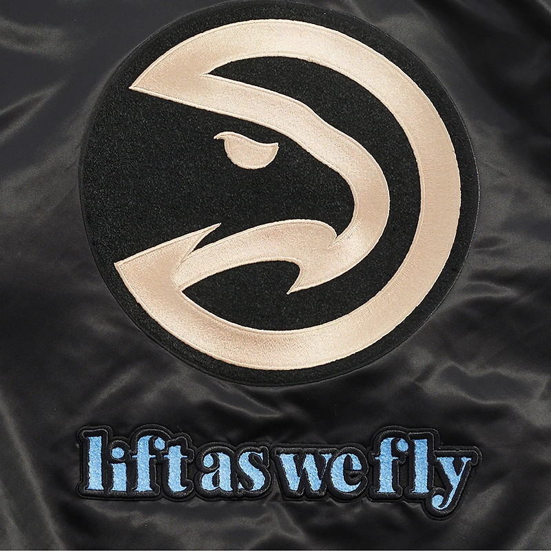 Veste à boutons-pression en satin Pro Standard pour homme Atlanta Hawks City Edition 2024/25 noire