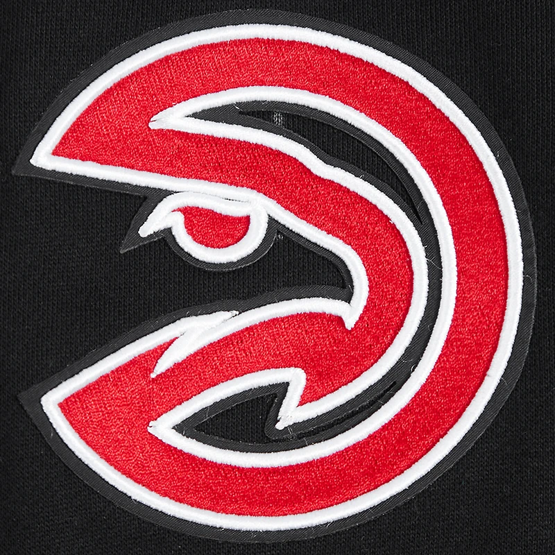 Men's Pro Standard Black Atlanta Hawks Paint the City Drop Shoulder Sweatshirt
