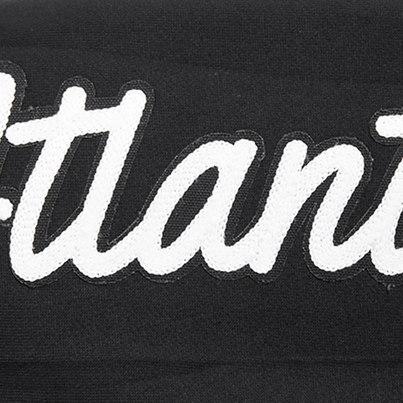 Men's Pro Standard Black Atlanta Hawks Paint the City Drop Shoulder Sweatshirt