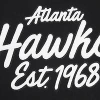 Men's Pro Standard Black Atlanta Hawks Paint the City Drop Shoulder Sweatshirt