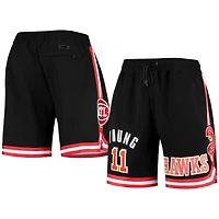 Short de joueur Pro Standard Trae Young pour homme avec logo historique des Atlanta Hawks noir