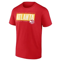 Men's  Red Atlanta Hawks Blocked Out T-Shirt