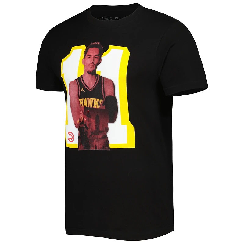 T-shirt pour homme Stadium Essentials Trae Young Noir Atlanta Hawks Player Metro