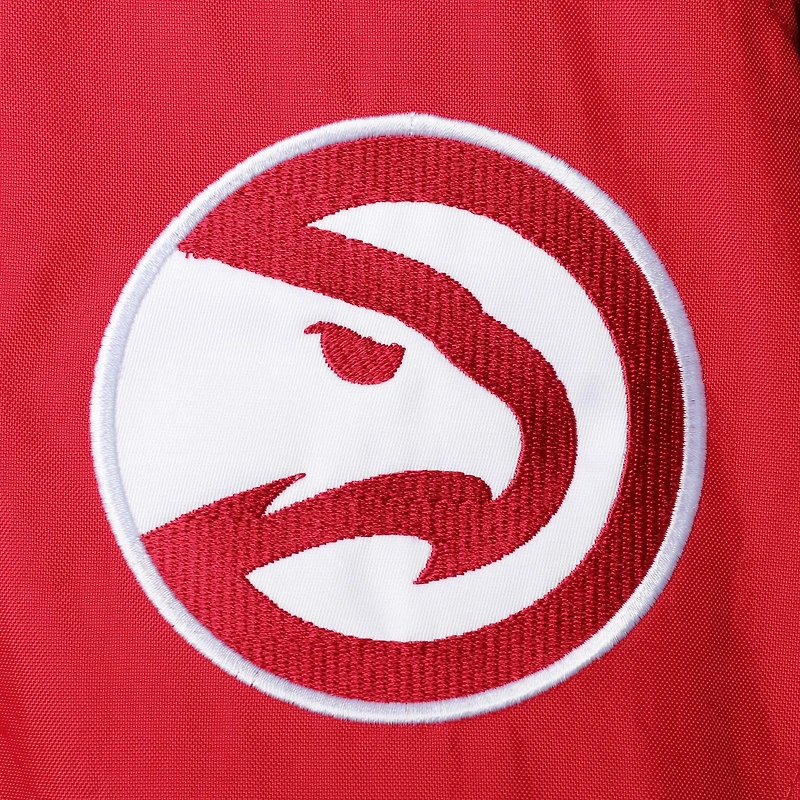 Men's Starter Red/Black Atlanta Hawks The Pro II Half-Zip Jacket