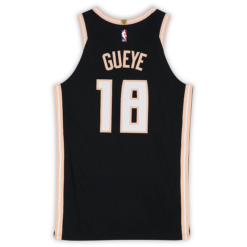 Maillot Nike City Edition noir n° 18 porté par Mouhamed Gueye (Atlanta Hawks) contre les Cleveland Cavaliers le 10 avril 2026 - Taille 48+4