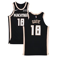 Maillot Nike City Edition noir n° 18 porté par Mouhamed Gueye (Atlanta Hawks) contre les Cleveland Cavaliers le 10 avril 2026 - Taille 48+4