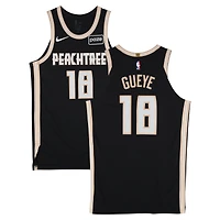 Mouhamed Gueye Atlanta Hawks Game-Used #18 Black Nike City Edition Jersey vs. Los Angeles Clippers on December 3, 2025 - Size 48+4
