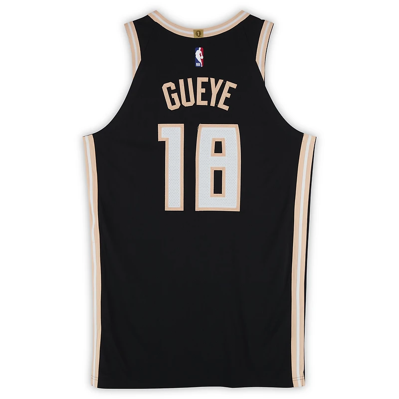 Mouhamed Gueye Atlanta Hawks Game-Used #18 Black Nike City Edition Jersey vs. Los Angeles Clippers on December 3, 2025 - Size 48+4