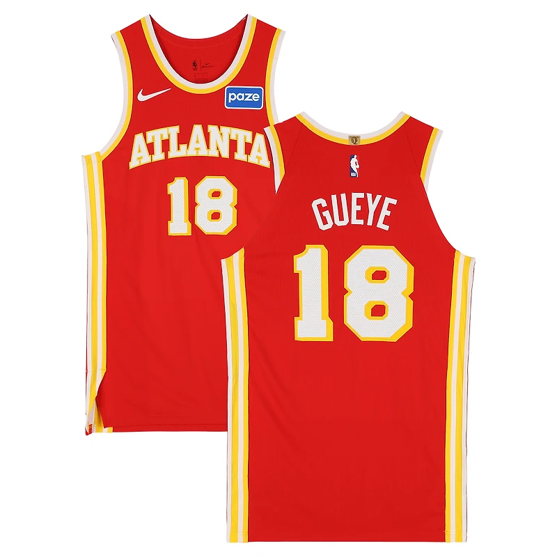 Mouhamed Gueye Atlanta Hawks Game-Used #18 Red Nike Jersey vs. Denver Nuggets on December 5, 2025 - Size 48+4