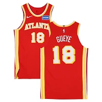 Mouhamed Gueye Atlanta Hawks Game-Used #18 Red Nike Jersey vs. Detroit Pistons on March 25, 2026 - Size 48+4