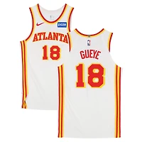 Mouhamed Gueye Atlanta Hawks Game-Used #18 White Nike Jersey vs. New York Knicks on April 18, 2026 - Size 48+4