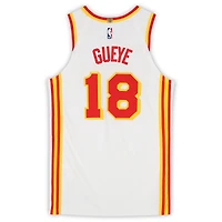 Mouhamed Gueye Atlanta Hawks Game-Used #18 White Nike Jersey vs. New York Knicks on April 18, 2026 - Size 48+4