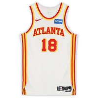 Mouhamed Gueye Atlanta Hawks Game-Used #18 White Nike Jersey vs. New York Knicks on April 30, 2026 - Size 48+4