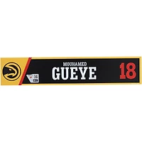 Mouhamed Gueye Atlanta Hawks Player-Issued Black Nameplate from the 2024-25 NBA Season 