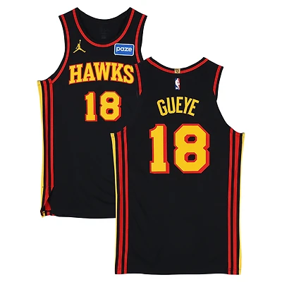 Mouhamed Gueye Atlanta Hawks Player-Issued #18 Black Jordan Brand Jersey from the 2025-26 NBA Season - Size 48+4