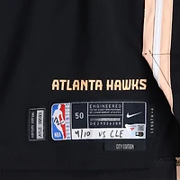 Onyeka Okongwu Atlanta Hawks Game-Used #17 Black Nike City Edition Jersey vs. Cleveland Cavaliers on April 10, 2026 - Size 50+4