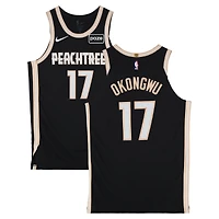Onyeka Okongwu Atlanta Hawks Game-Used #17 Black Nike City Edition Jersey vs. Los Angeles Clippers on December 3, 2025 - Size 50+4