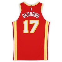 Onyeka Okongwu Atlanta Hawks Game-Used #17 Red Nike Jersey vs. Boston Celtics on March 27, 2026 - Size 50+4
