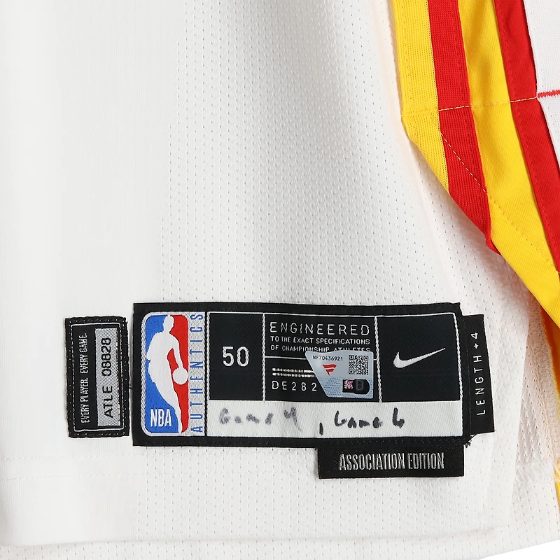 Onyeka Okongwu Atlanta Hawks Game-Used #17 White Nike Jersey vs. New York Knicks on April 25 and 30, 2026 - Size 50+4
