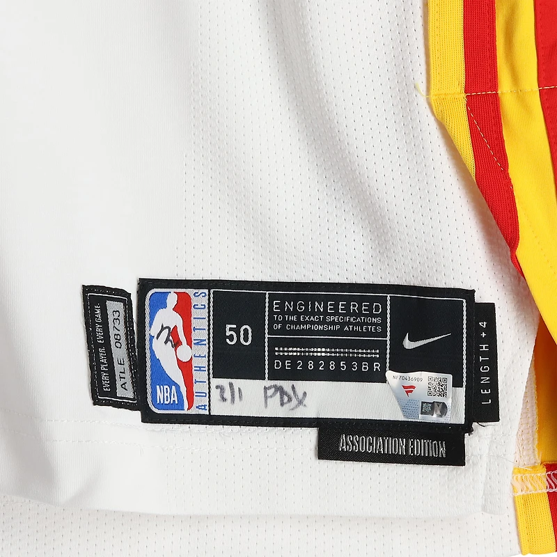 Onyeka Okongwu Atlanta Hawks Game-Used #17 White Nike Jersey vs. Portland Trail Blazers on March 1, 2026 - Size 50+4
