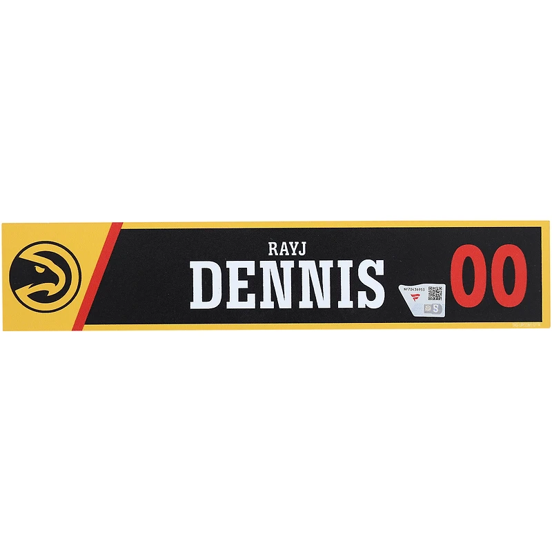 Maillot n° 00 noir porté par RayJ Dennis, joueur des Hawks d'Atlanta, saison NBA 2025-2026.
