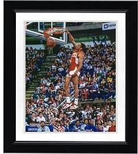 Photographie autographiée de 20 x 25 cm de Spud Webb des Atlanta Hawks lors du concours de dunk