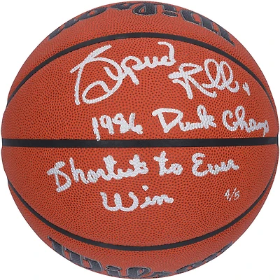 Spud Webb Atlanta Hawks Autographed Wilson Authentic Series Indoor/Outdoor Basketball with "1986 Dunk Champ" & 'Shortest to Ever Win" Inscriptions - Limited Edition of 5