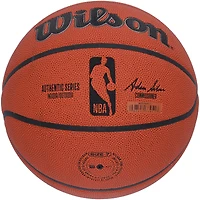 Ballon de basket-ball d'intérieur/extérieur Wilson Authentic Series autographié par Spud Webb des Atlanta Hawks avec inscription « 1986 Dunk Champ »