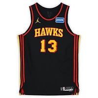 Tony Bradley Atlanta Hawks Game-Used #13 Black Jordan Brand Jersey vs. Miami Heat on April 12, 2026 - Size 54+4
