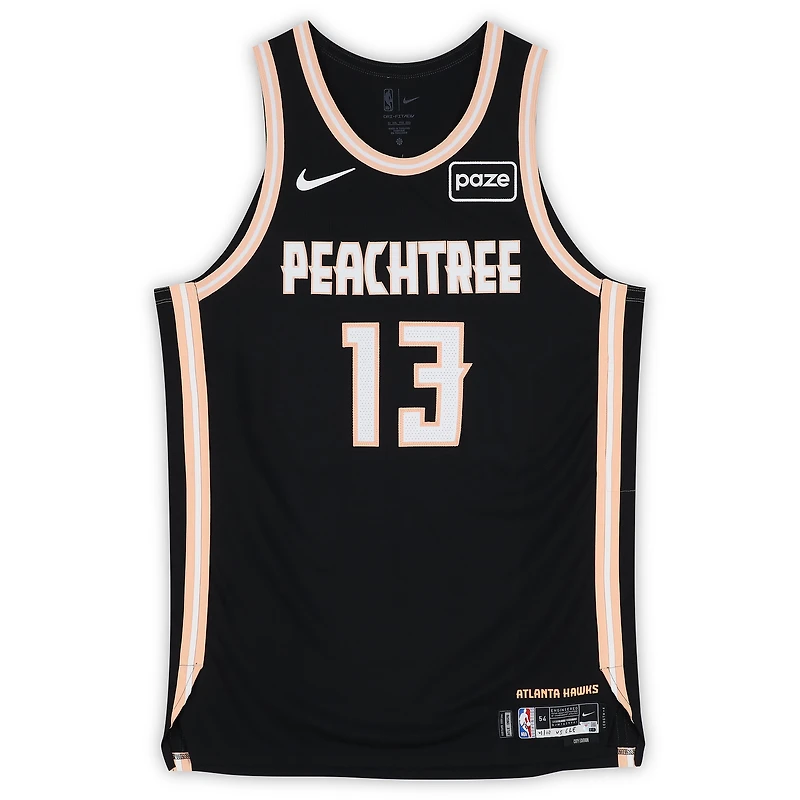 Tony Bradley Atlanta Hawks Game-Used #13 Black Nike City Edition Jersey vs. Cleveland Cavaliers on April 10, 2026 - Size 54+4