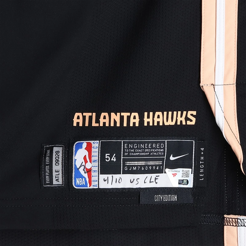 Maillot Nike City Edition noir n° 13 porté par Tony Bradley (Atlanta Hawks) lors du match contre les Cleveland Cavaliers le 10 avril 2026 - Taille 54+4
