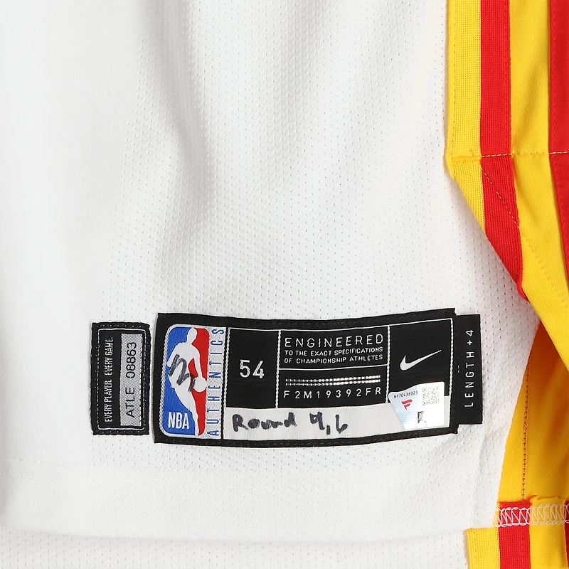 Tony Bradley Atlanta Hawks Game-Used #13 White Nike Jersey vs. New York Knicks on April 25 and 30, 2026 - Size 54+4