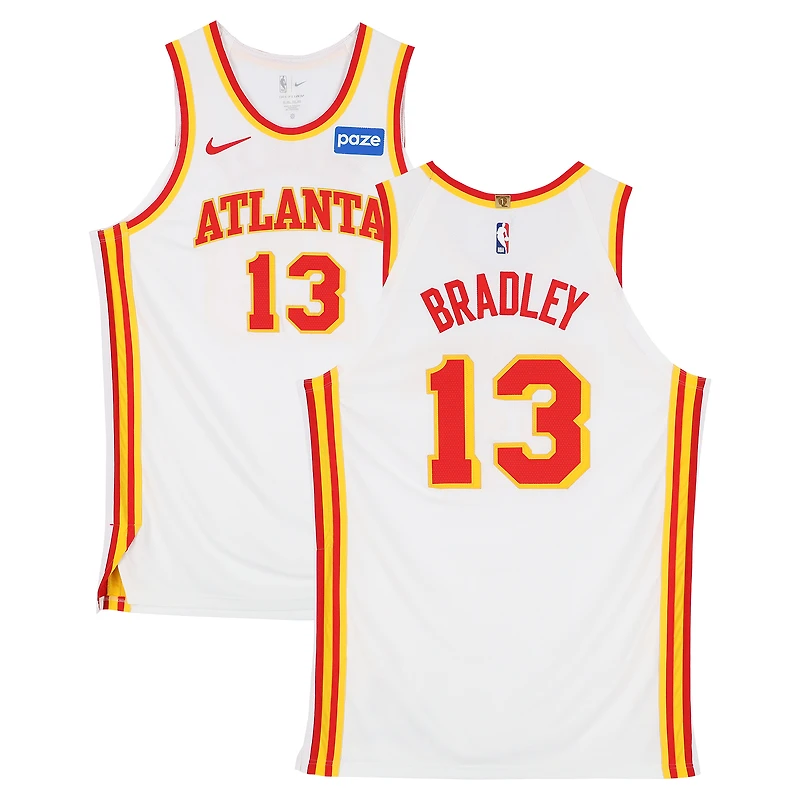 Tony Bradley Atlanta Hawks Player-Issued #13 White Nike Jersey from the 2025-26 NBA Season - Size 54+4