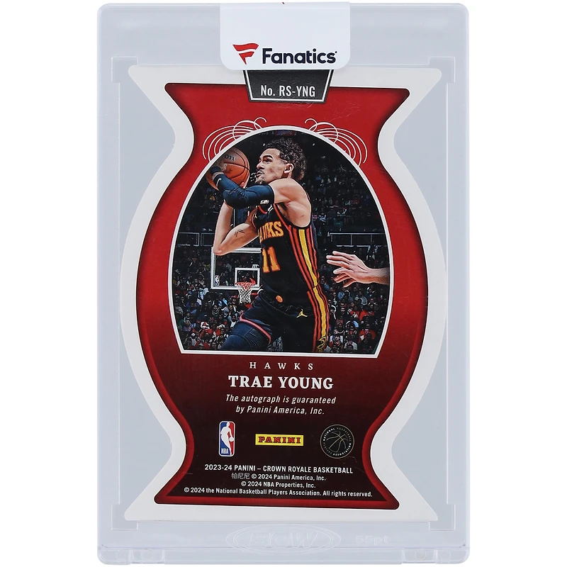 Trae Young Atlanta Hawks Autographed 2023-24 Panini Crown Royale Royal Signatures #RS-YNG #3/17 Card