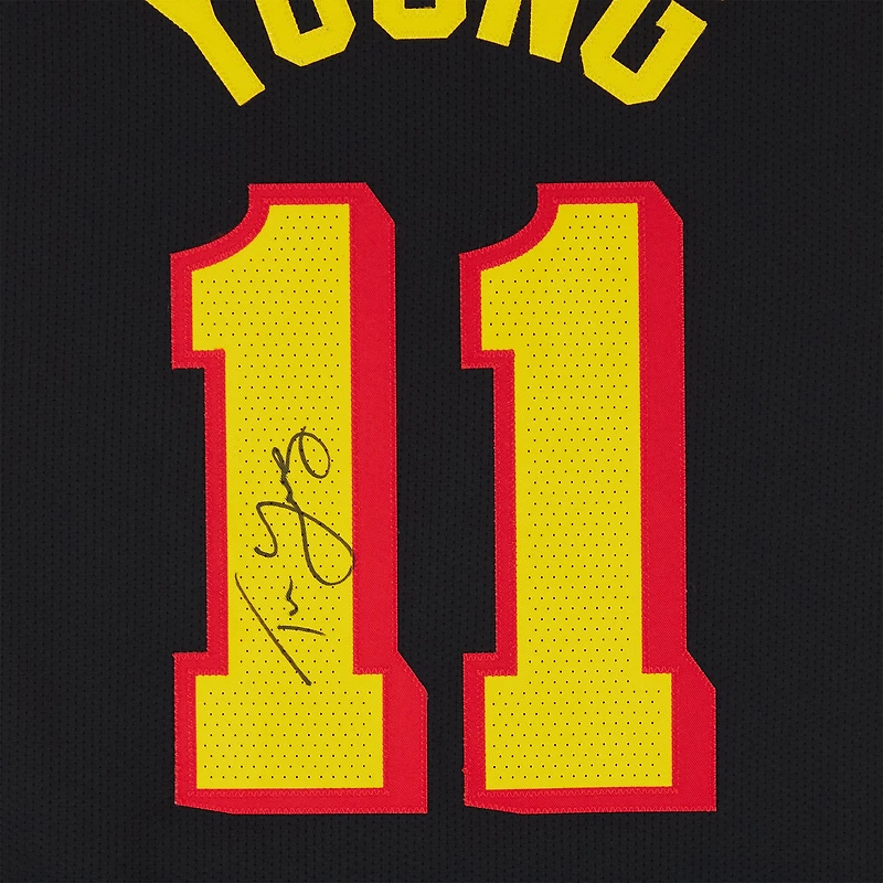 Trae Young Atlanta Hawks Autographed Black Jordan Brand Statement Edition Authentic Jersey