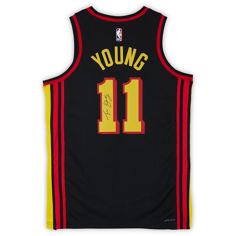 Trae Young Atlanta Hawks Autographed Black Jordan Brand Statement Edition Swingman Jersey