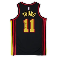 Trae Young Atlanta Hawks Autographed Black Jordan Brand Statement Edition Swingman Jersey