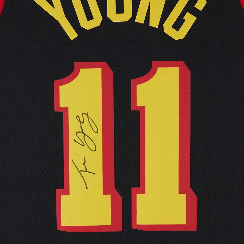 Trae Young Atlanta Hawks Autographed Black Jordan Brand Statement Edition Swingman Jersey