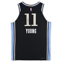 Trae Young Atlanta Hawks Autographed Black Nike 2023-24 City Edition Authentic Jersey  