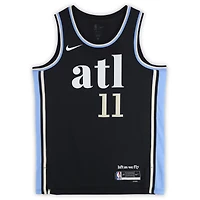 Trae Young Atlanta Hawks Autographed Black Nike 2023-24 City Edition Swingman Jersey  