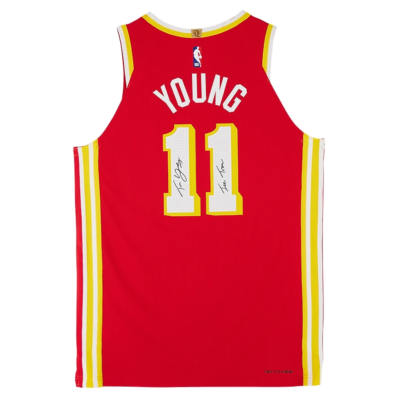Trae Young Atlanta Hawks Autographed Red Nike Icon Edition Authentic Jersey with "Ice Trae" Inscription