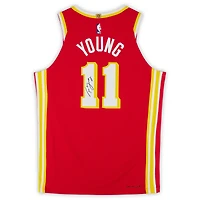 Trae Young Atlanta Hawks Autographed Red Nike Icon Edition Authentic Jersey