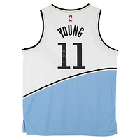 Trae Young Atlanta Hawks Autographed White Nike 2024-25 City Edition Swingman Jersey