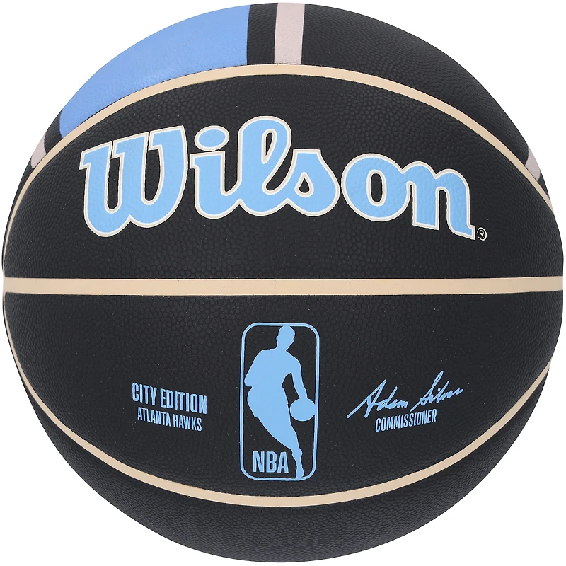 Trae Young Atlanta Hawks Autographed Wilson 2023-24 City Edition Collector Basketball