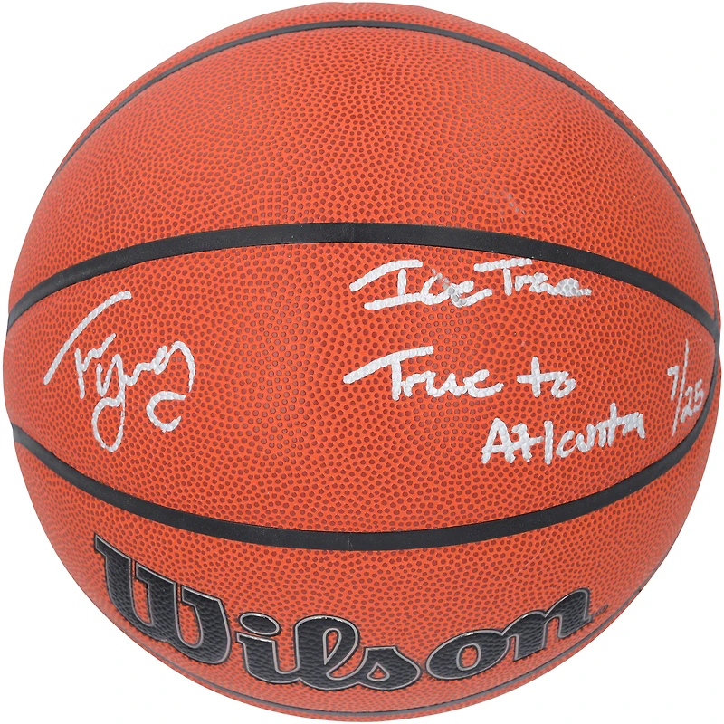 Trae Young Atlanta Hawks Autographed Wilson Authentic Series Indoor/Outdoor Basketball with "Ice Trae" & "True to Atlanta" Inscriptions - Limited Edition of 25