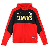 Trae Young Atlanta Hawks Player-Worn Red/Black Nike Full-Zip Hoodie from the 2024-25 NBA Season - Size M
